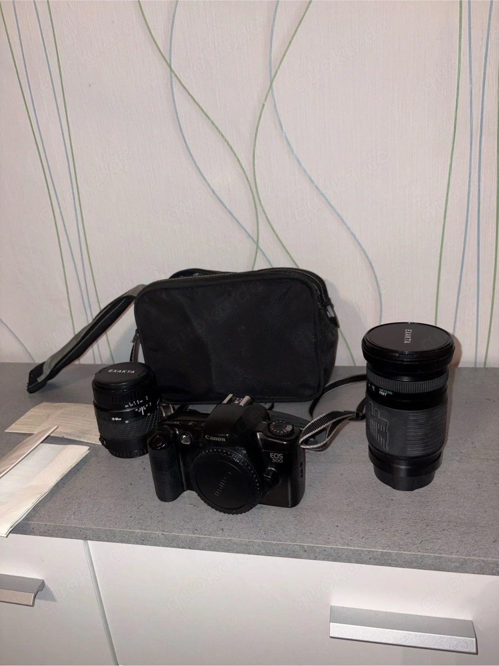 Canon EOS 500 Analogkamera + 2 Objektive + Kameratasche   Komplettset