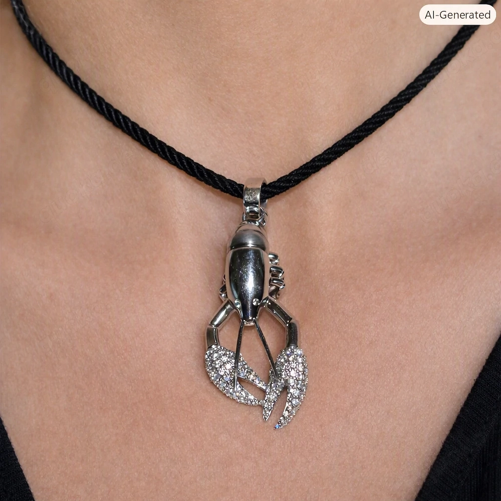 Skorpion Anhänger mit Zirkonia in 925er Sterlingsilber