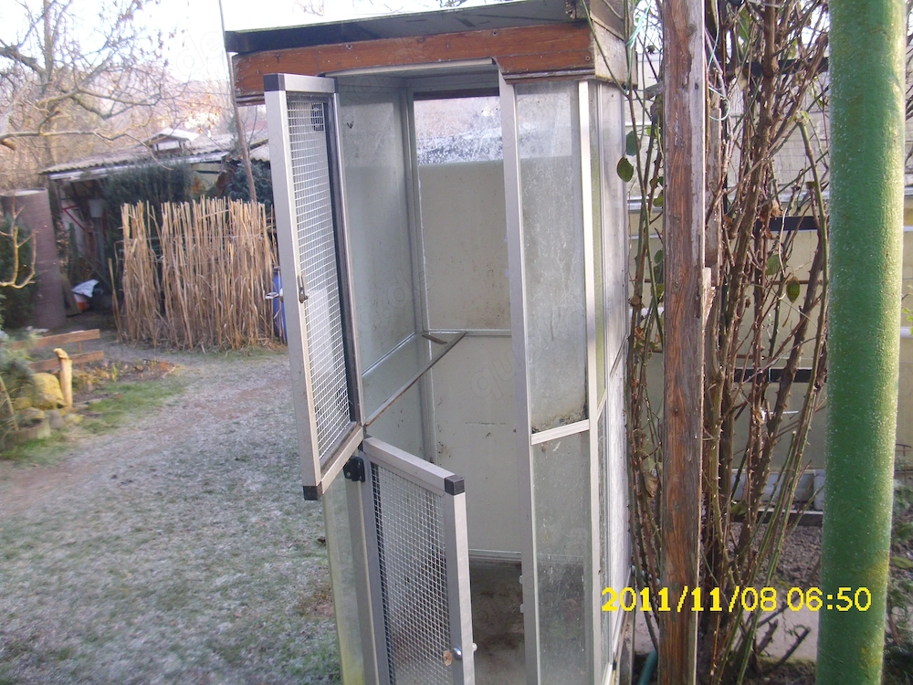 Alu-glasvoliere für Innen und außen