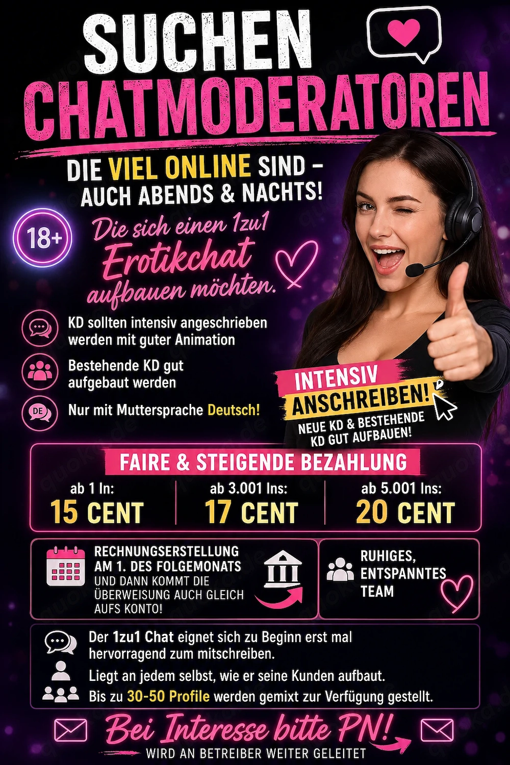  Chatmoderatoren (m w d) für Abend- & Nachtschichten gesucht Homeoffice von überall 
