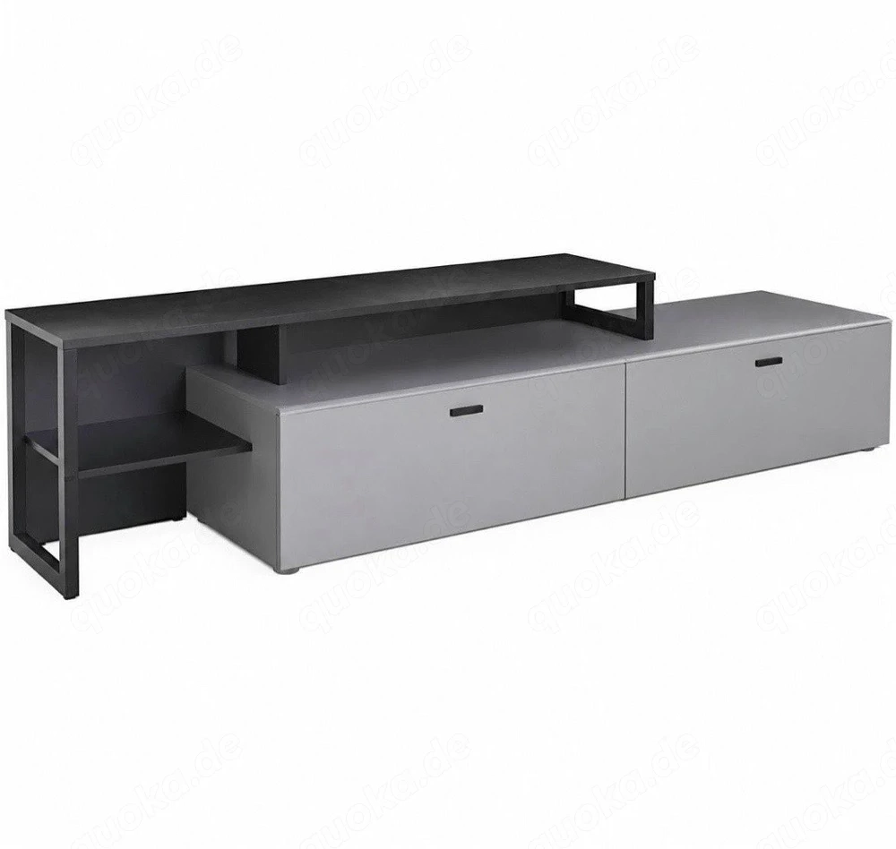 Modernes TV-Board mit Ablage und zwei Schubladen