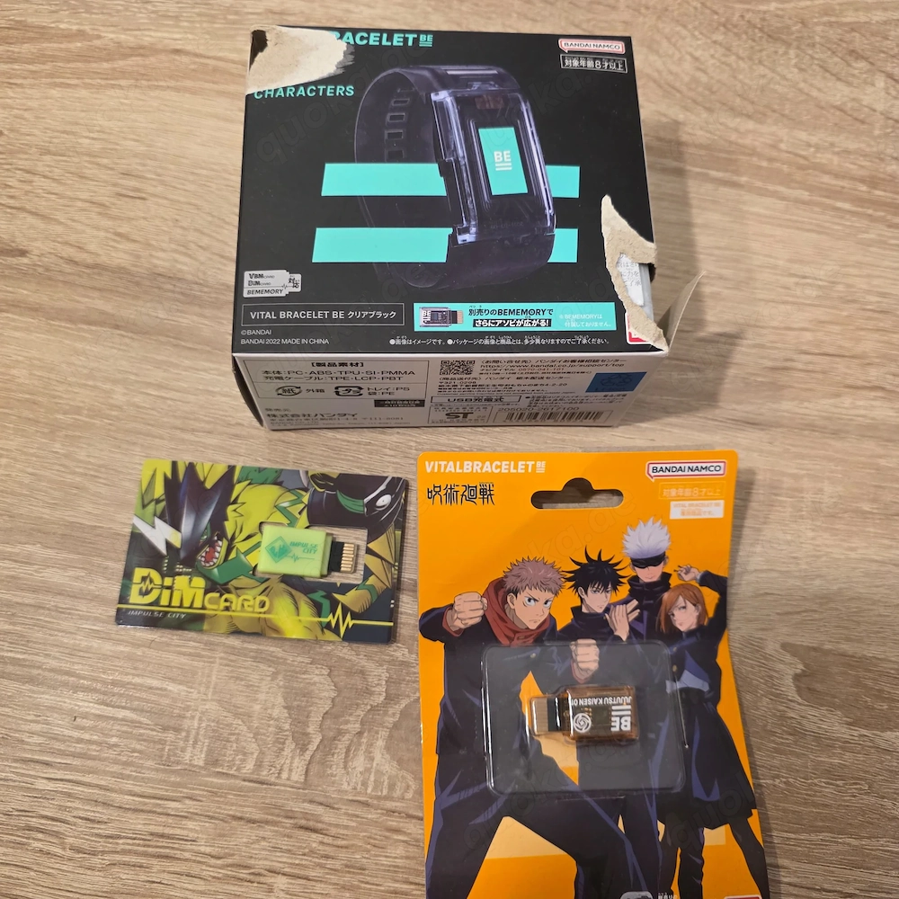   Vital Bracelet BE   Smarte Anime Uhr Clear Black + 2 DIM-Karten