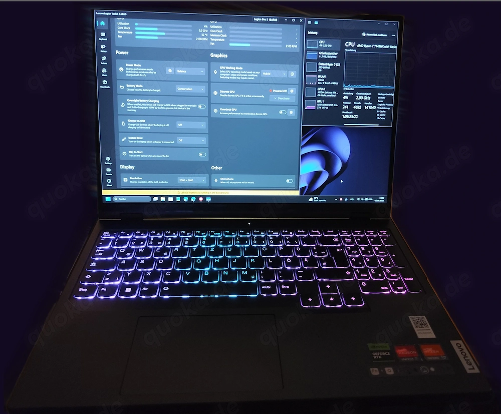 Lenovo Legion Pro 5 16ARX8 RTX 4060 Ryzen 7 7745HX - Top Zustand