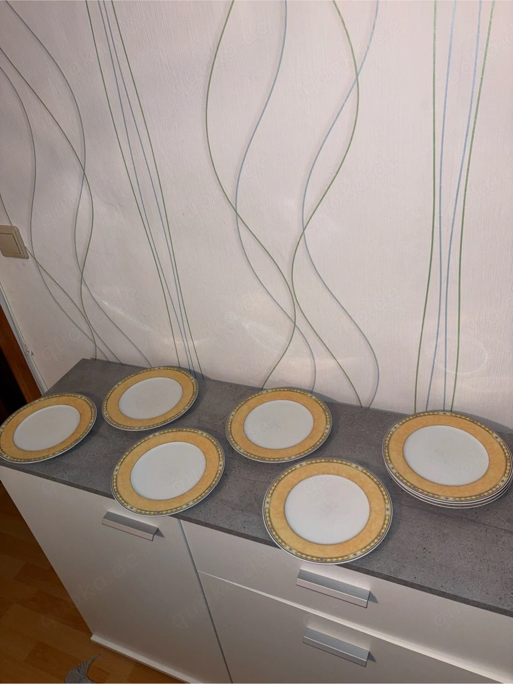 8x Kahla Frühstücksteller 23 cm   Made in Germany   guter Zustand
