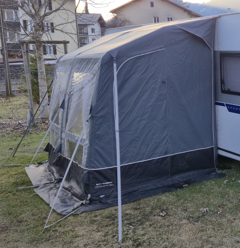 Winter Luft Vorzelt (kampa dometic winter air pvc 260 S) + Wolf DACHSCHNEERÄUMER