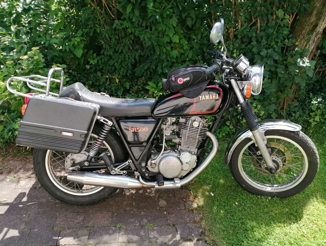 YAMAHA SR 500 48 T mit 2 Koffer + Tankrucksack, Liebhaberstück