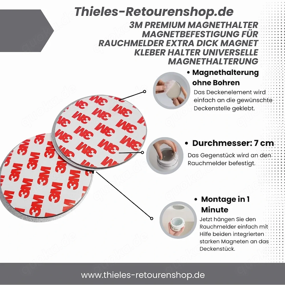 3M Premium Magnethalter Magnetbefestigung Extra Universelle 70mm