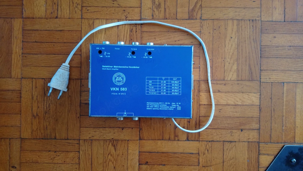 Amateurfunk Fuba VKN 583 selektiver VHF   UHF Antennenverstärker