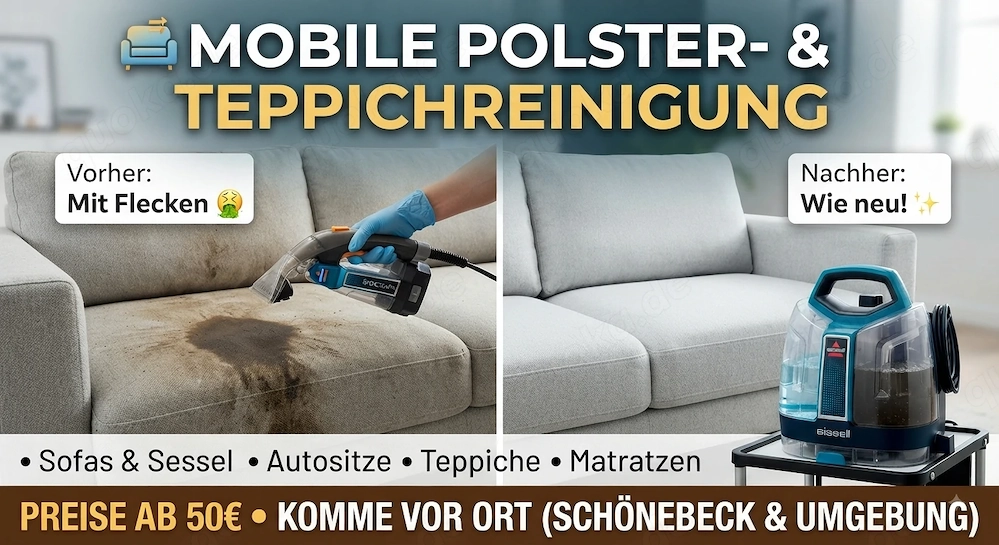 Professionelle Polster- & Teppichreinigung   Sofas, Autositze & mehr!