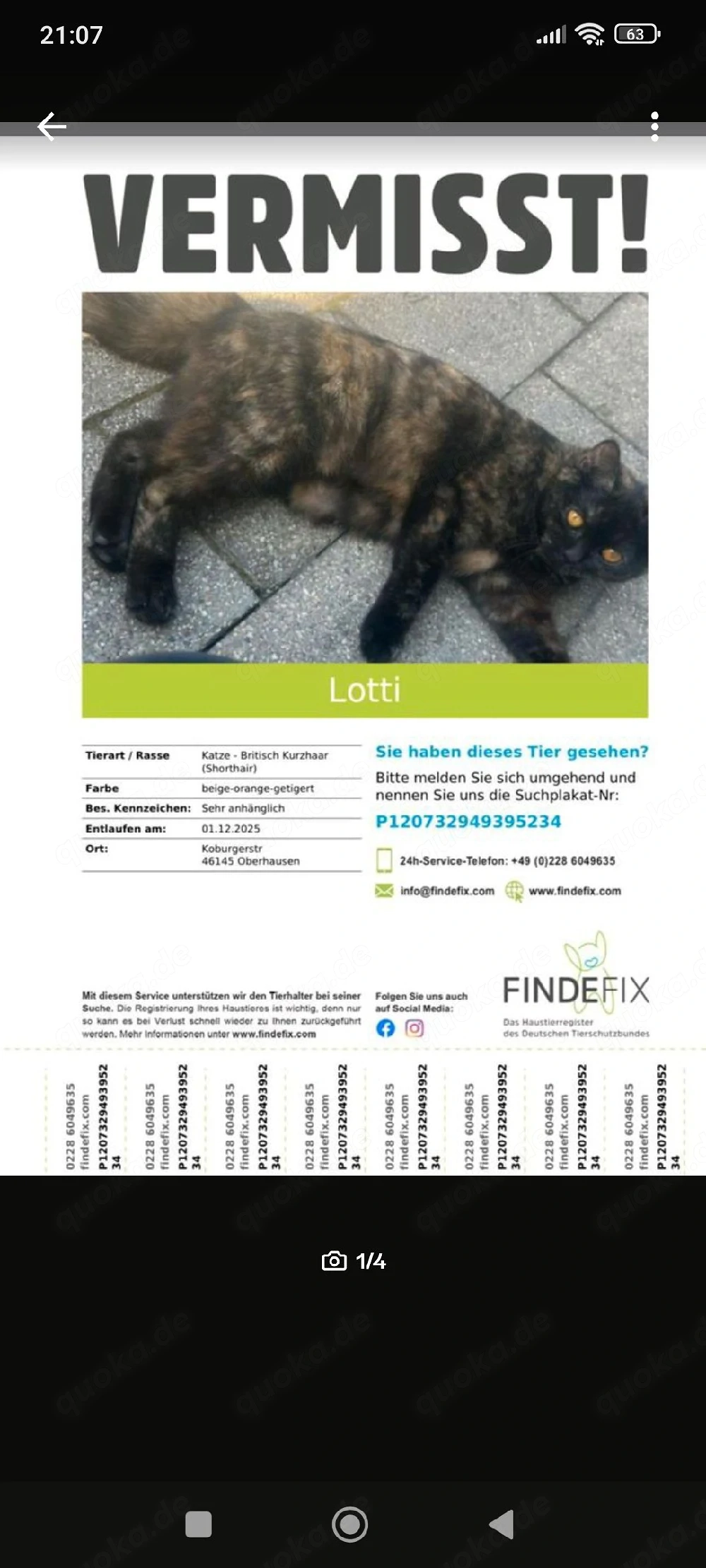 lotti vermisst seit 1.12.2025