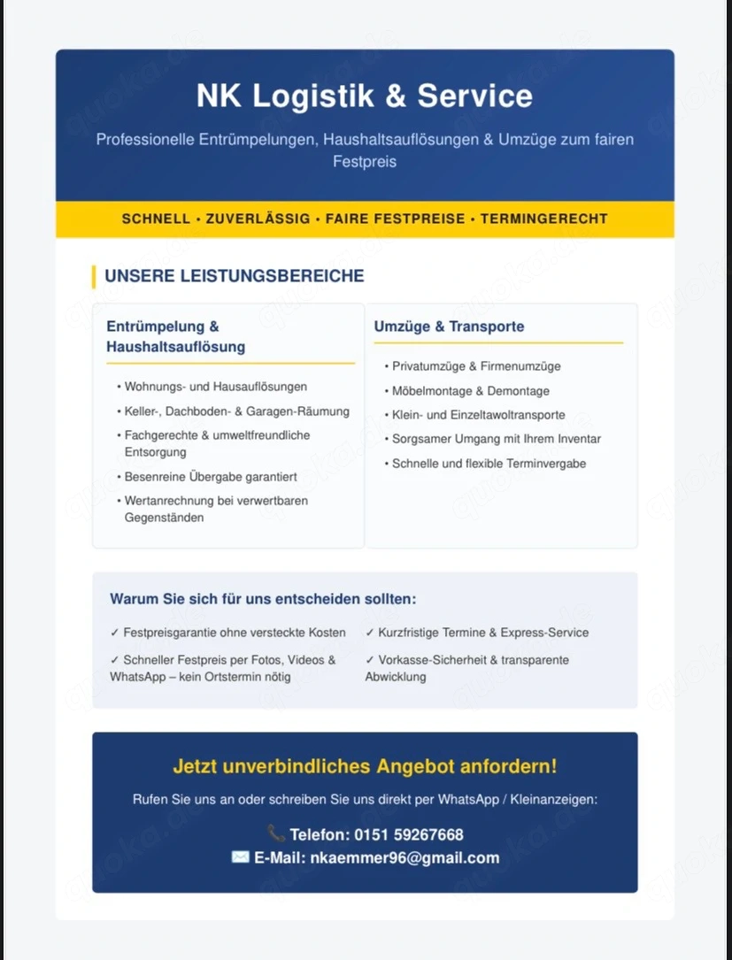 Haushaltsauflösung & Entrümpelung   Besenrein zum fairen Preis