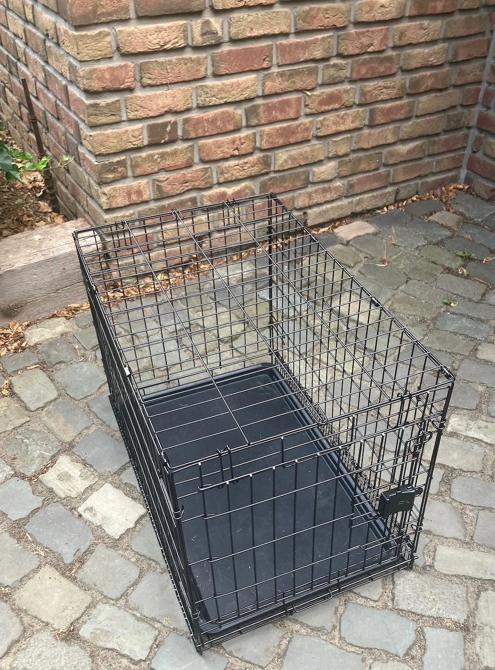 Hundekäfig mit Bodenschale, Einzeltür, L 76 x B 48 x H 56 cm