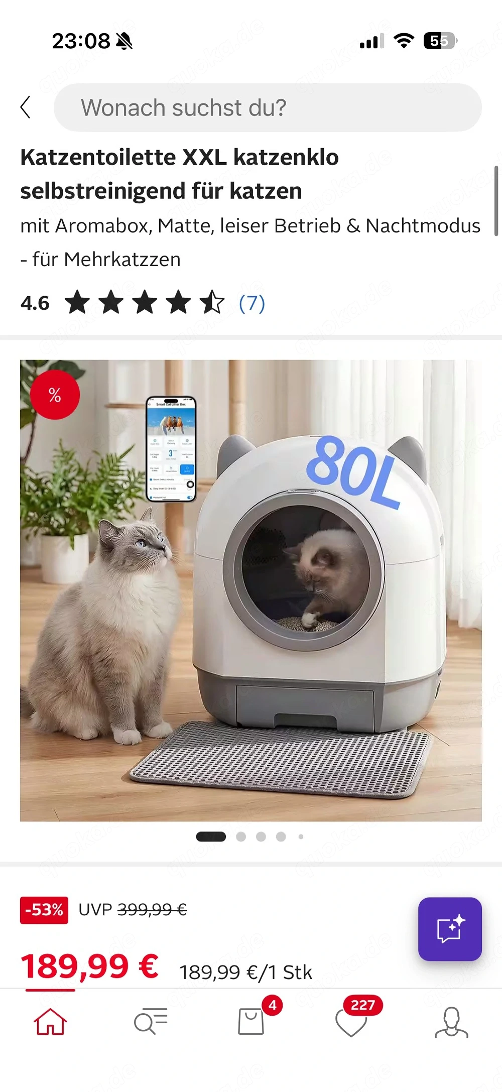 elekrisches Katzenklo 