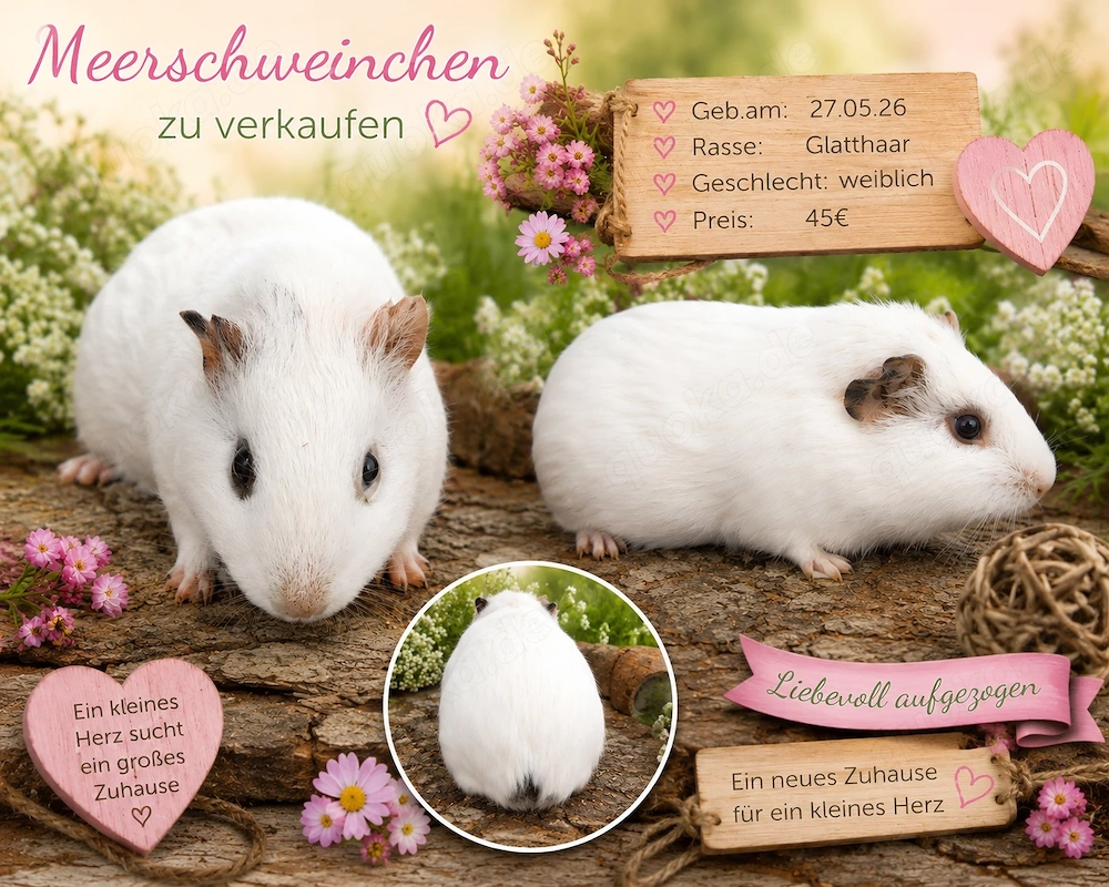 Glatthaar Meerschweinchen, weiblich