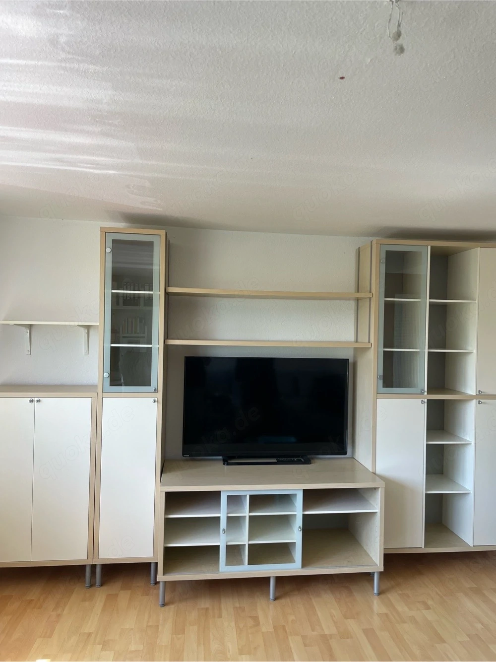 Große Regalwand   Schrankwand fürs Wohnzimmer   Birke-Nachbildung