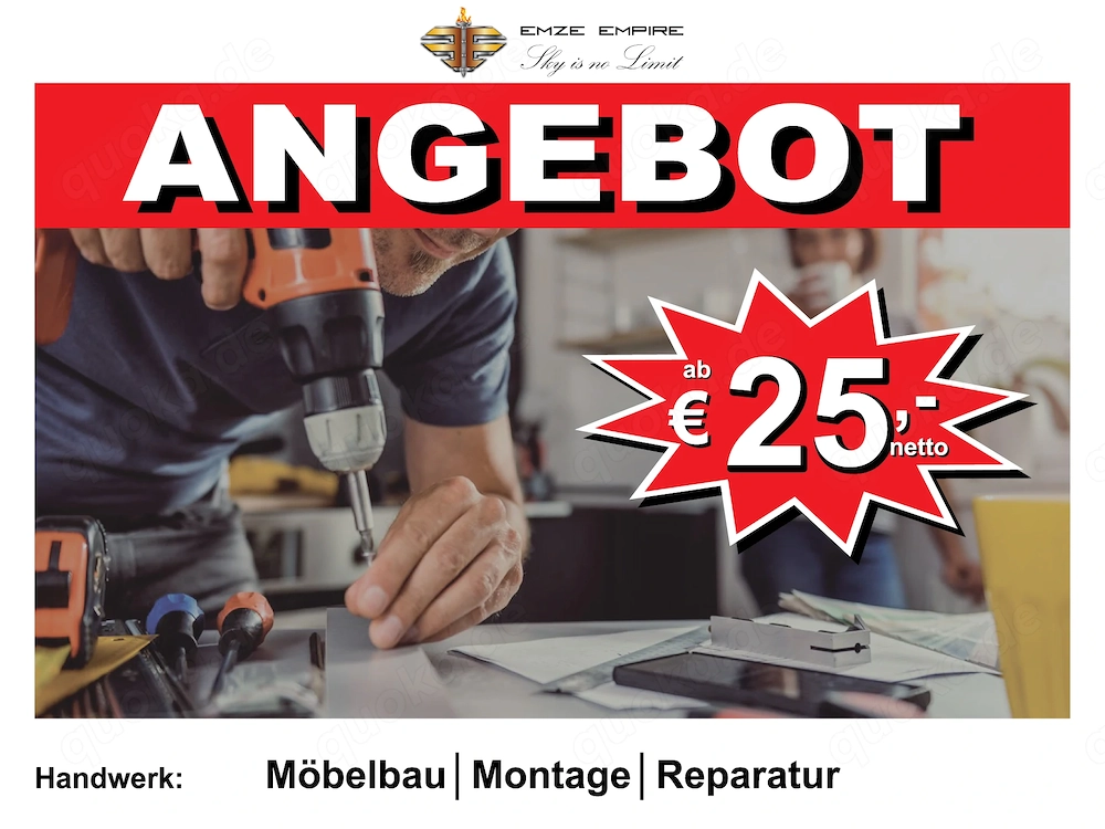    HANDWERK  > Möbelbau | Montagen | Reparatur <  DE | EN
