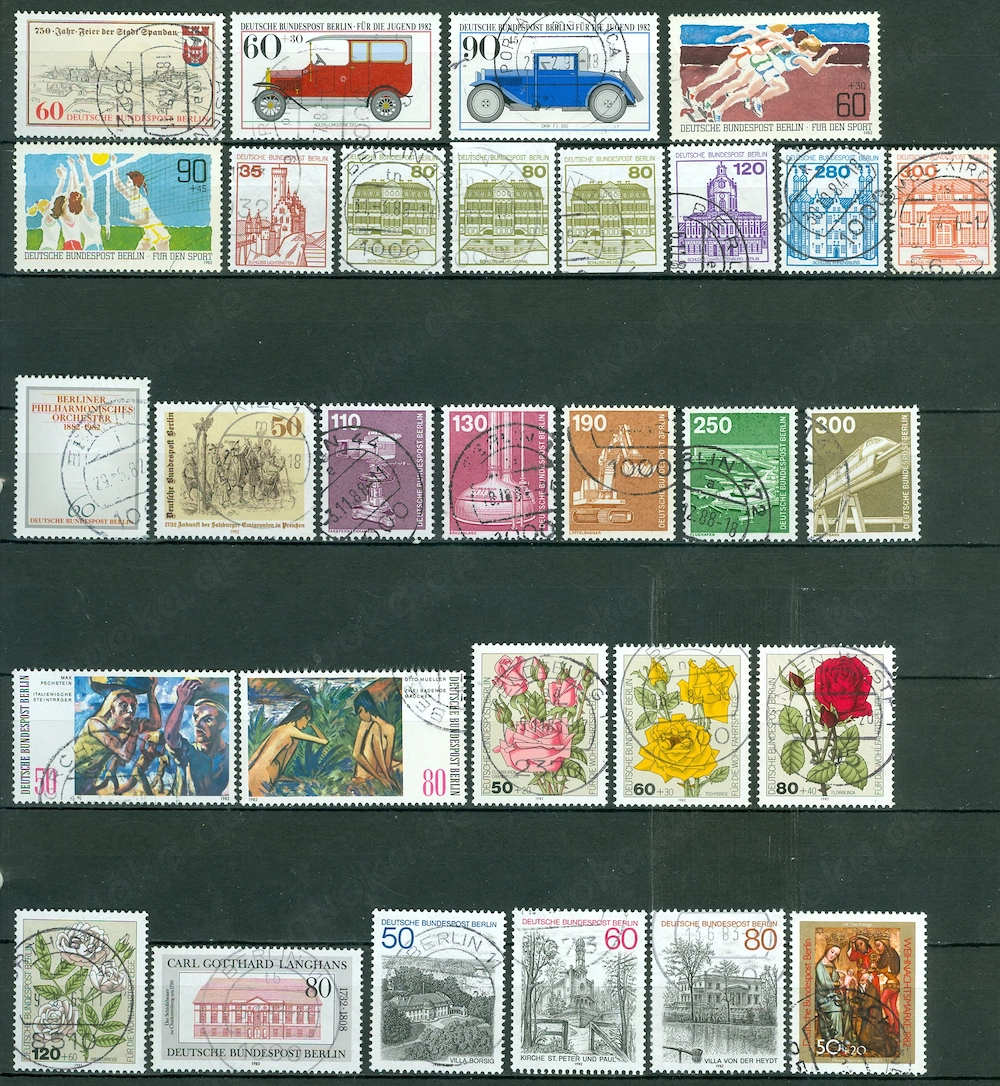 Berlin gestempelter Jahrgang 1982 ohne Nr. 660-661 genau wie auf dem Bild zu sehen.