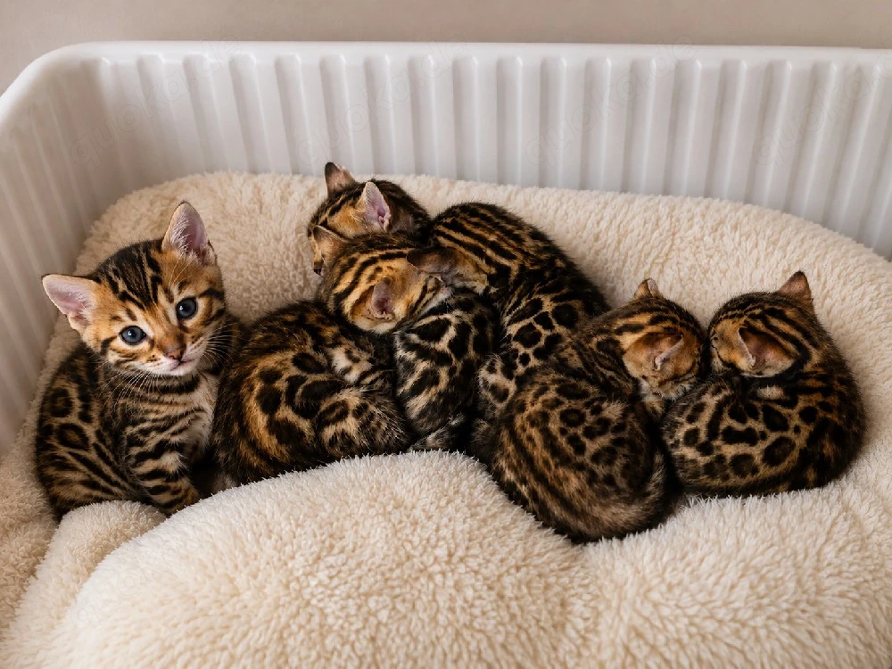 Abgabebereit Bengal Kitten wbl. Stammbaum Eltern 10 Tests Katze Kater