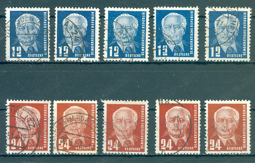 DDR gestempelter Posten Nr. 251 + 252 wie auf dem Bild zu sehen