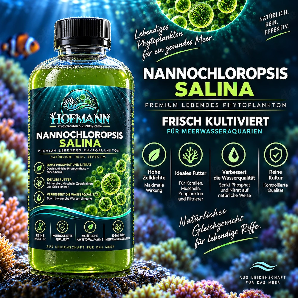 Nannochloropsis salina   1 Liter frisches, hochdichtes Phytoplankton