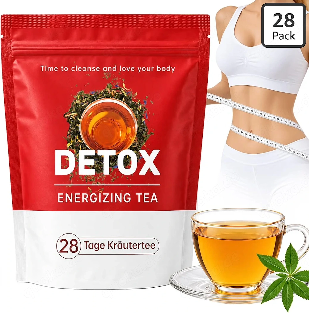 28 Tage Detox Tee mit Sencha & Oolong   12-Pflanzen-Kräutertee mit Mariendistel, Löwenzahn & Ginseng