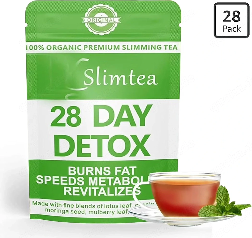 Detox Tee - 28-Tage-Blend Kräutertee mit Lotosblatt, Cassia, Moringa, Maulbeerblatt & Grüntee für Ge