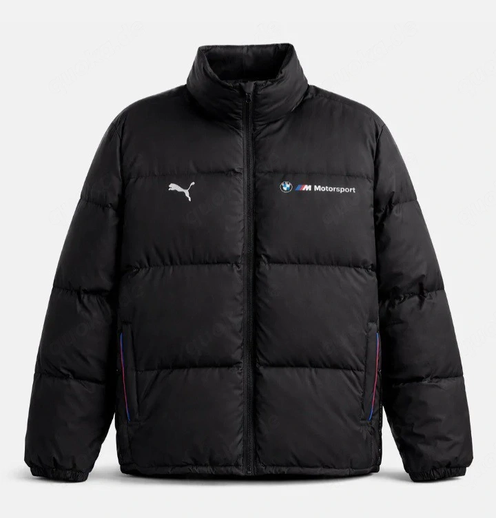 BMW Winterjacke Pufferjacke M Motorsport Schwarz Warm Stehkragen Herren Puma