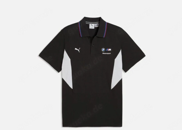 ORIGINAL BMW M Motorsport T-Shirt Polo Sportswear Herren Schwarz