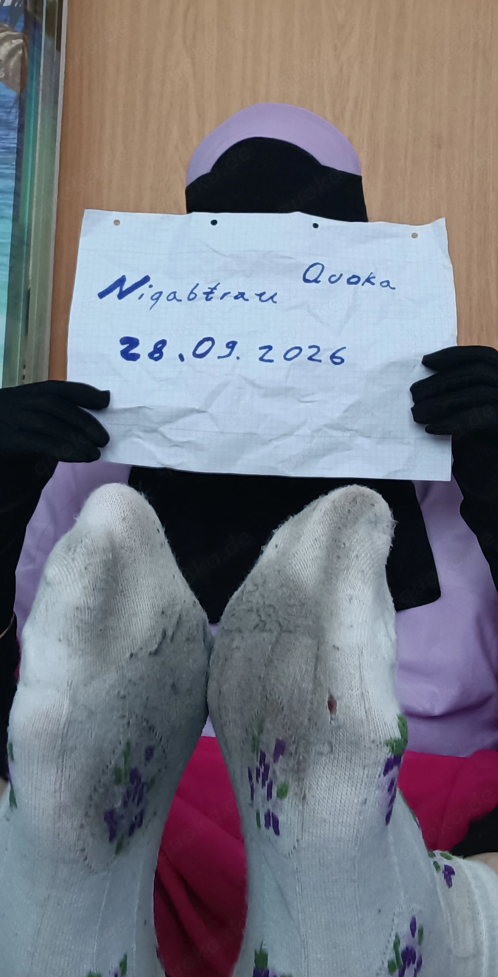 Ich habe wieder getragene Socken für meine Fussmaden