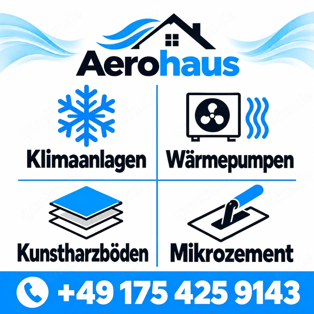 Klimaanlagen, Wärmepumpen, Epoxidharzböden & Mikrozement   Montage & Ausführung