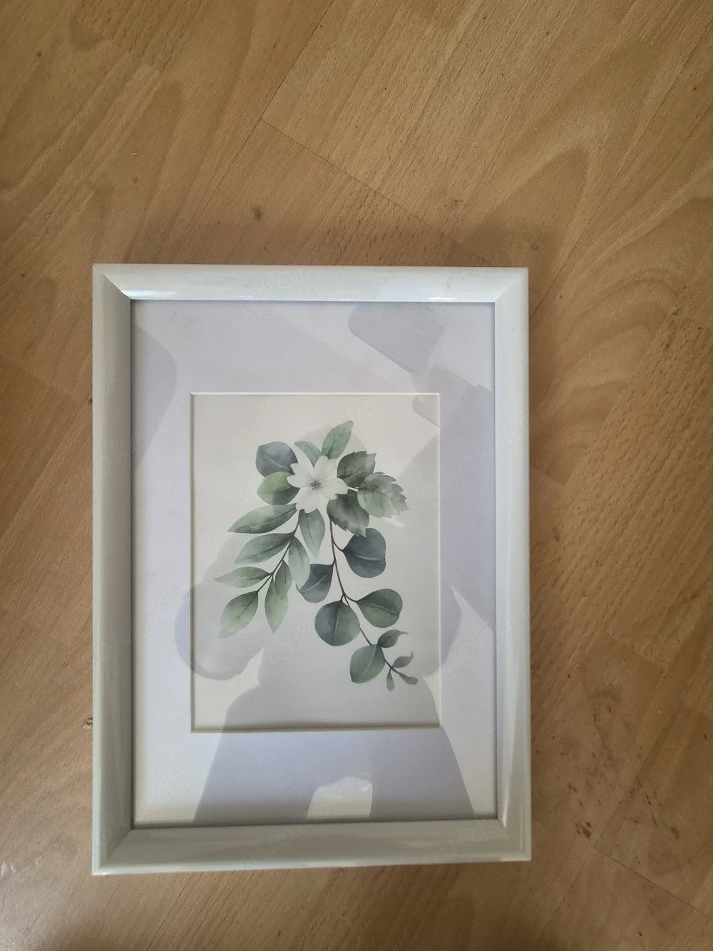    Blumenbild im weißen Rahmen   32   22 cm
