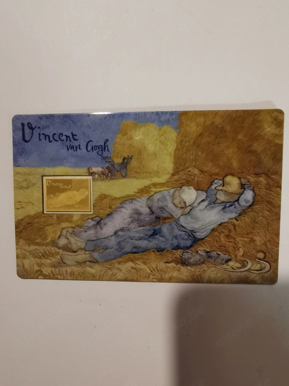 Goldbarren "Vincent van Gogh - Mittagsrast" in Coincard, 1 1000 oz Feingold 