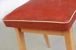 Sitzhocker-Schemel-Kunststoffhocker-gepolstert-vintage-50-60er Jahre Rockabilly