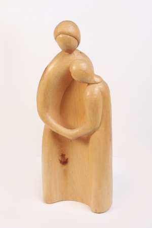 Moderne Marienfigur-Holzskulptur-Heiligenfigur- Holz Natur Handarbeit