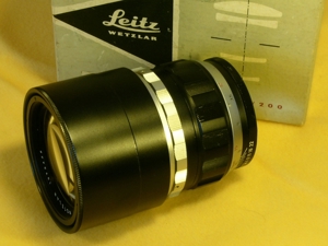 Leica Telyt 1:4/200mm mit Adapter für Visoflex II und III in der Box auch für Leica "R" geeignet