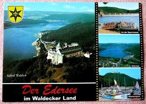 Ansichtskarte Edersee mit Blick auf Schloß Waldeck Bild 1