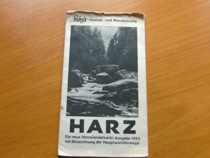 Wanderkarte Harz 1953 Bild 1