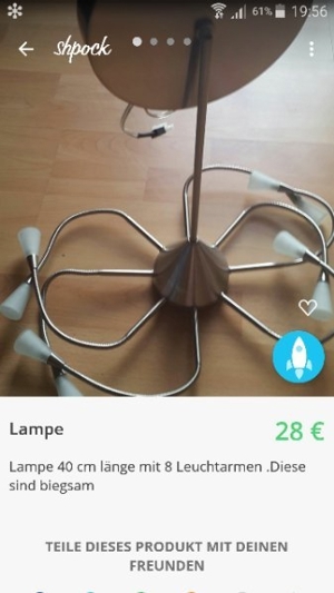 Lampe mit 8 Armen biegsam Bild 1