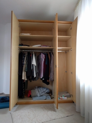 SCHRANK HOCHWERTIG HOLZ MIT SPIEGEL KAUPP+DIETHER