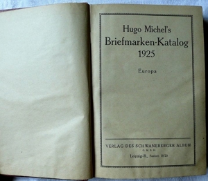 Michel Briefmarken Katalog 1925 - neuer Preis!! Bild 2