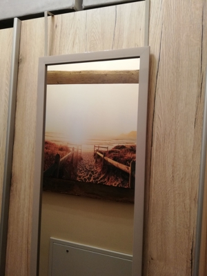 Spiegel für Wandmontage oder zum Einhängen in Schrank- oder Zimmertür, mit Haken, Bild 1