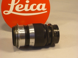 Leica Elmar 4,0/90mm black paint screw mount wie neu Bild 3