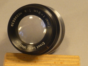 Leica Elmar 4,0/90mm black paint screw mount wie neu Bild 4