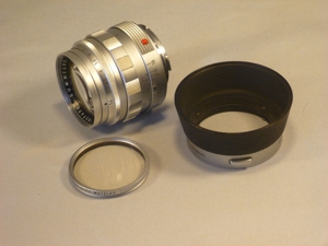 Leica Summilux M1,4 50 chrom mit Gegenlichtblende wie neu Bild 2