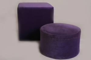 Sitzpolster-Sitzwürfel-Schaumstoffwürfel-velour-lila Bild 9