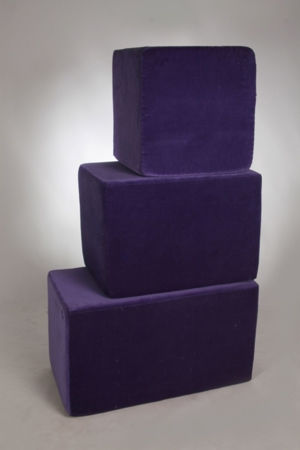 Sitzpolster-Sitzwürfel-Schaumstoffwürfel-velour-lila Bild 4