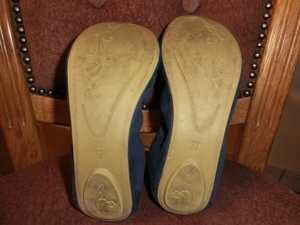 Ballerinas Mädchen /Damen / 37 /NEUwertig/dunkelblau/ Velouroptik Bild 3