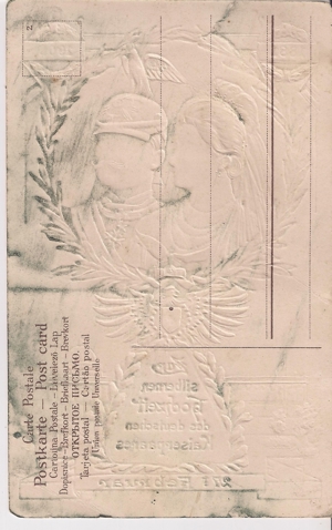 Postkarte zur silbernen Hochzeit des dt. Kaiserpaares Bild 2