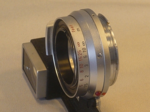 Leica Summicron M2/35 chrom 8-Linser Objektiv Fassung mit Sucherbrille neu Bild 2