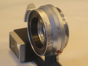 Leica Summicron M2/35 chrom 8-Linser Objektiv Fassung mit Sucherbrille neu Bild 5